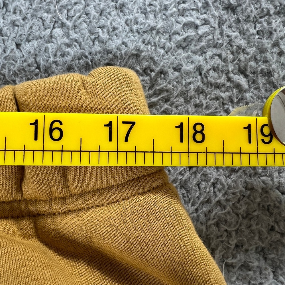 Timberland Sweatpants Men's L Mustard Yellow Boot Company Graphic Logo Ankle Zip - Picture 10 of 14